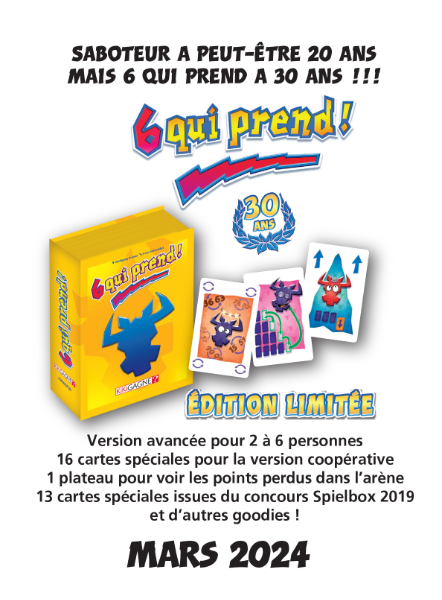 matériel du jeu 6 qui prend 30e anniversaire