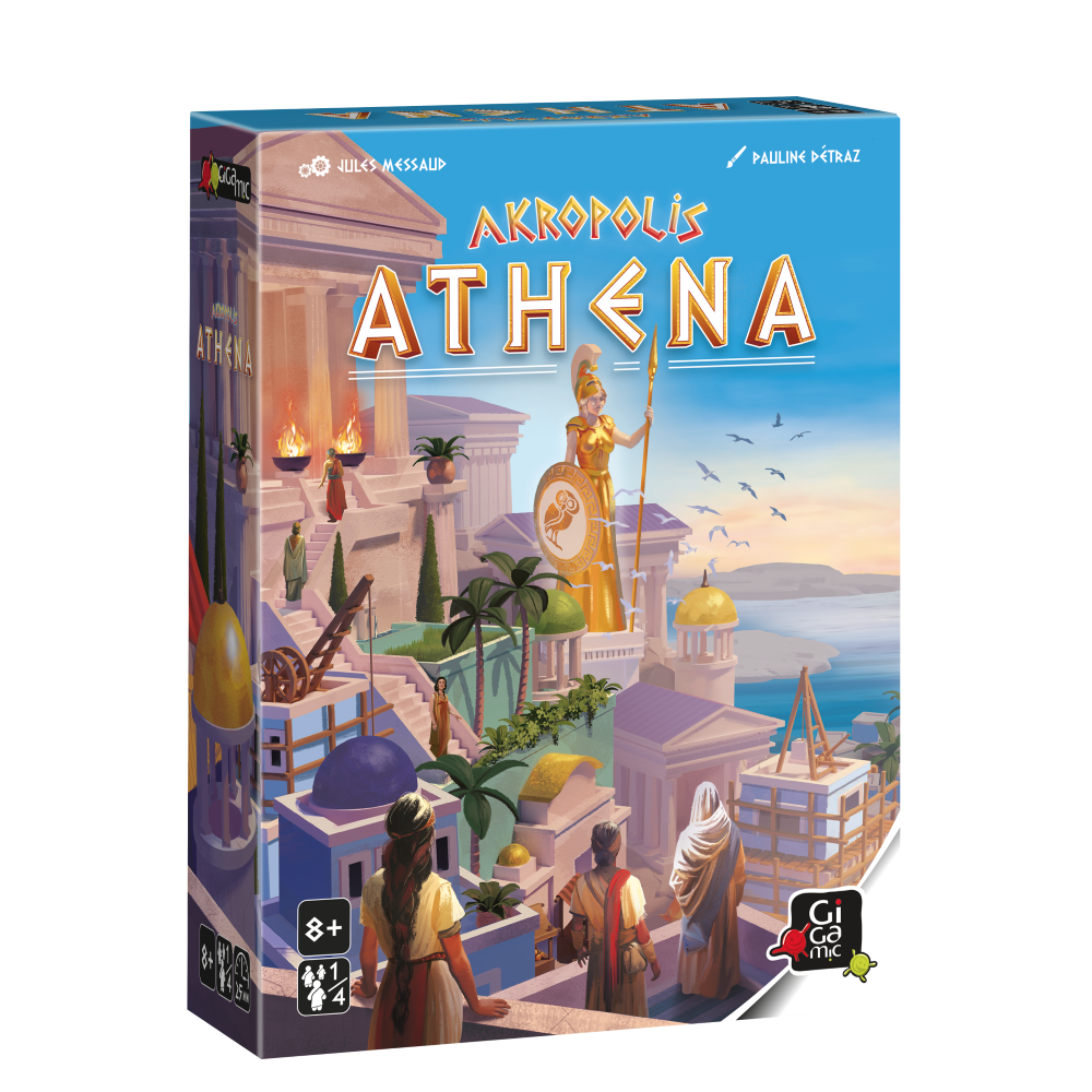 Boîte de l'extension Athena pour le jeu Akropolis