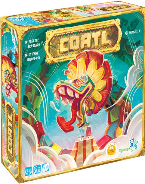 Boîte du jeu Coatl en plusieurs langue