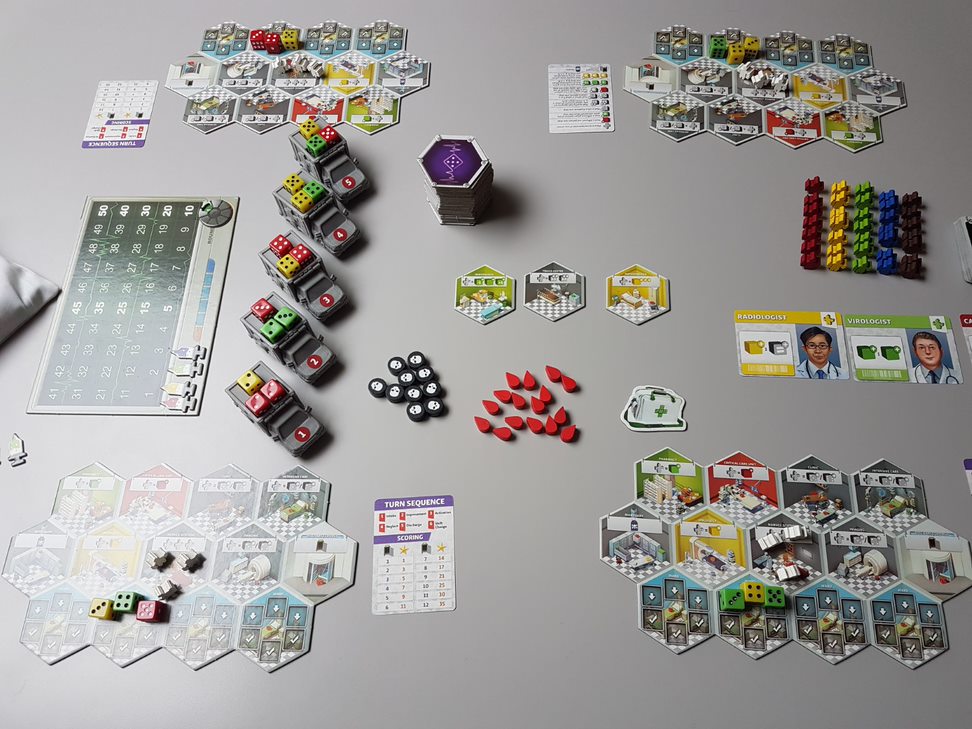 Matériel du jeu Dice Hosptital