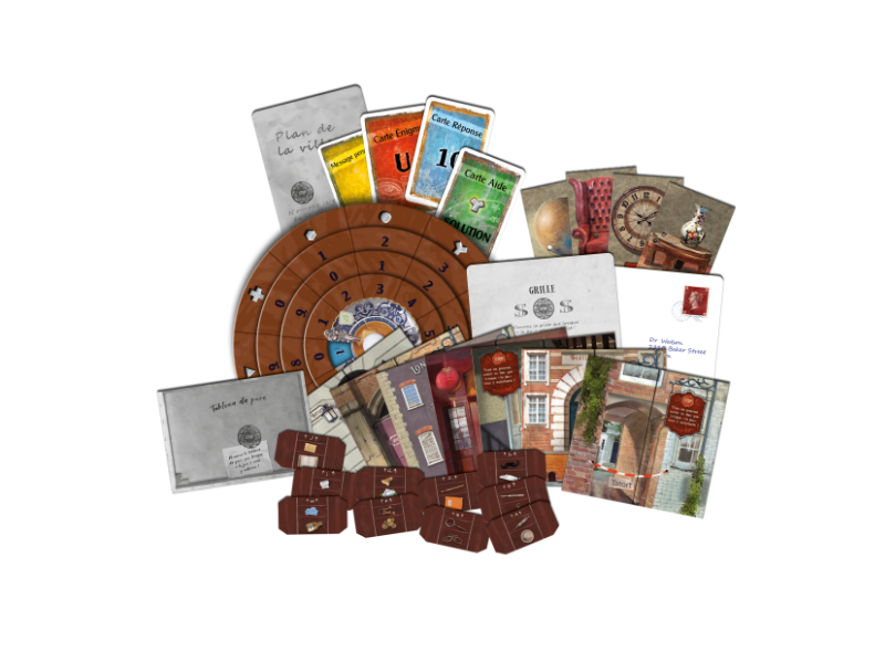 Matériel pour le jeu exit, la disparition de sherlock holmes
