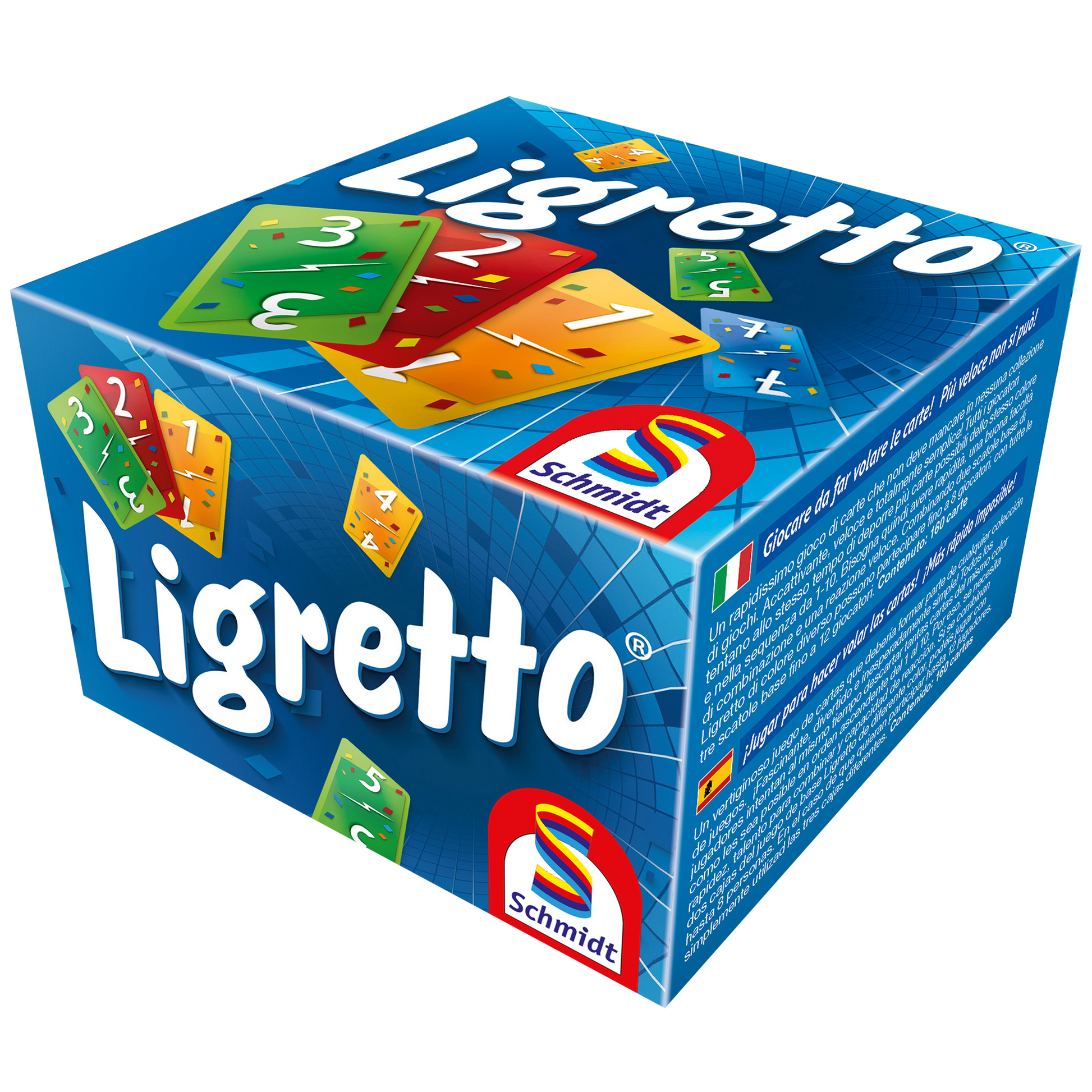 Boîte bleue du jeu Ligretto ar Schmidt