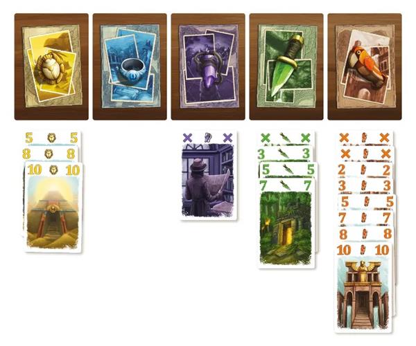 Matériel du jeu lost cities duel