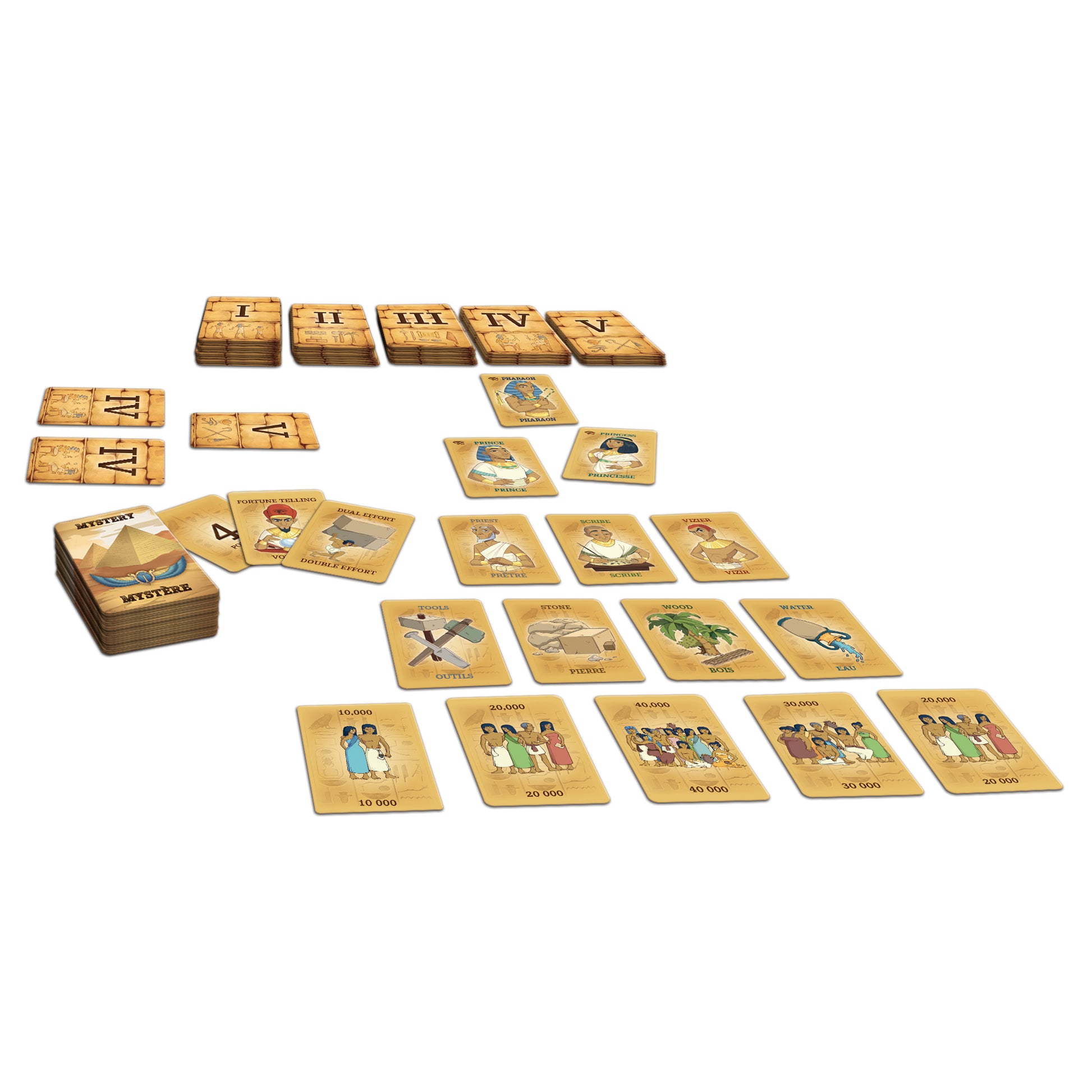 Matériel du jeu la pyramide du pharaon