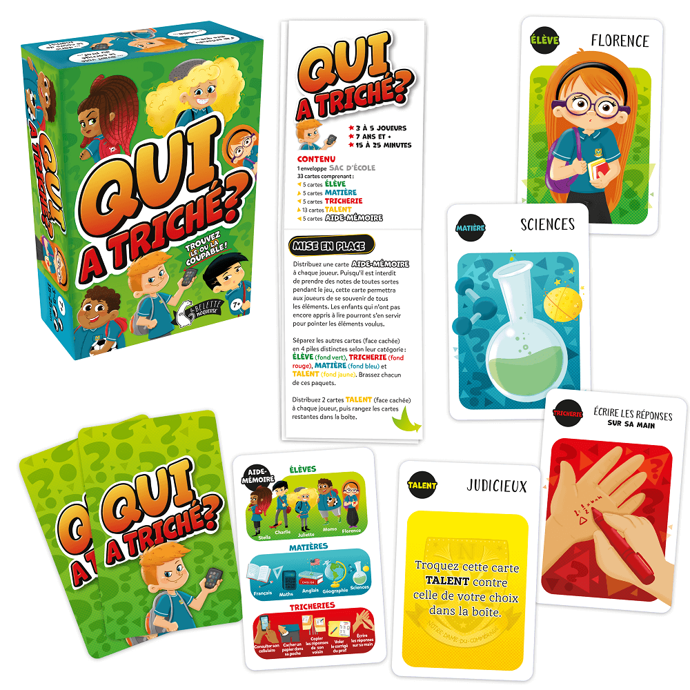 matériel du jeu de société Qui a triché