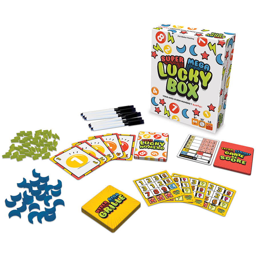Matériel du jeu de société Super mega lucky box en Français