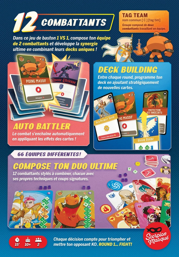 dos de la boite du jeu tag team
