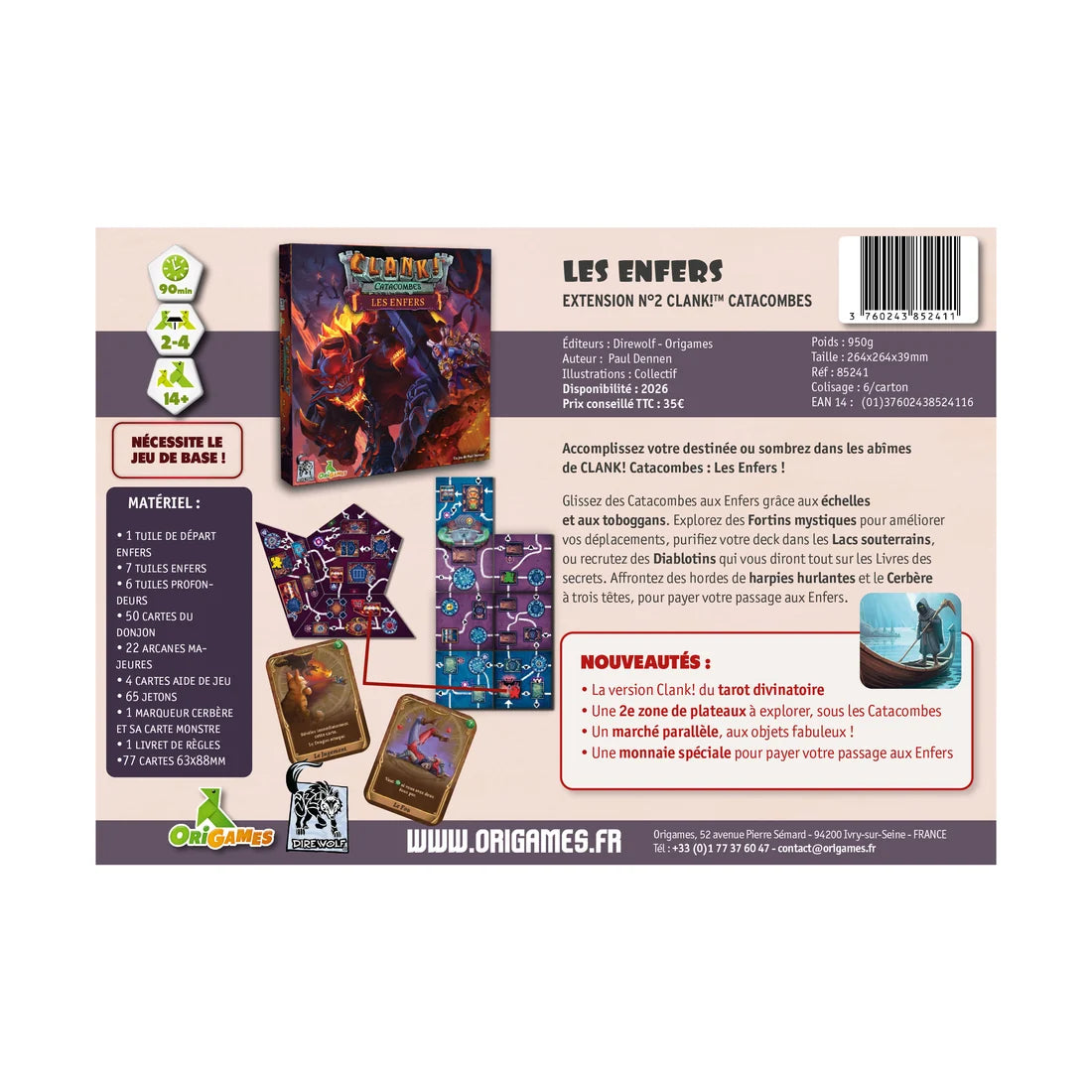 Clank! Catacombes - extension Les enfers (français)