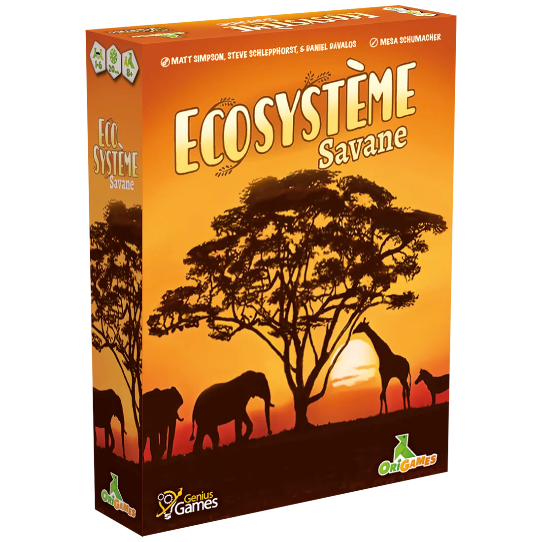Boite du jeu Ecosystème, version Savane en franças