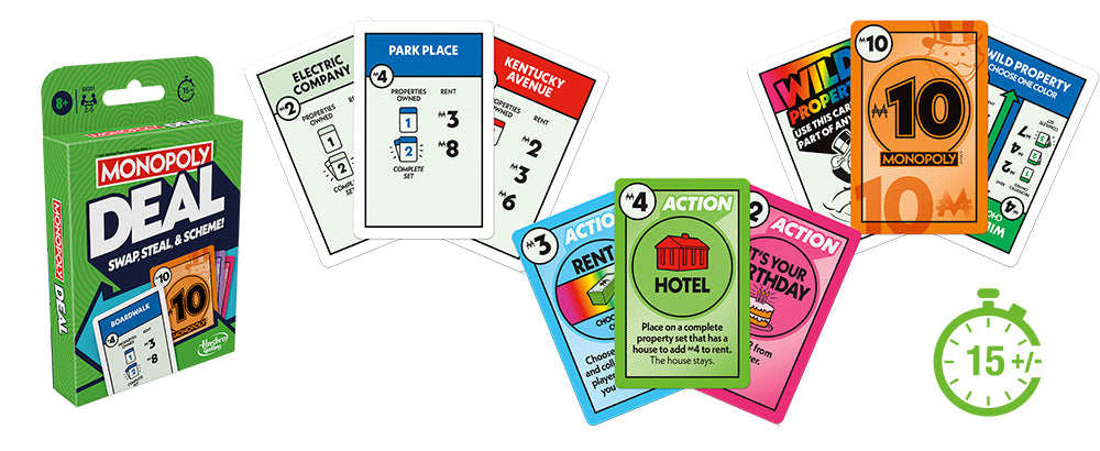 matériel du jeu monopoly deal