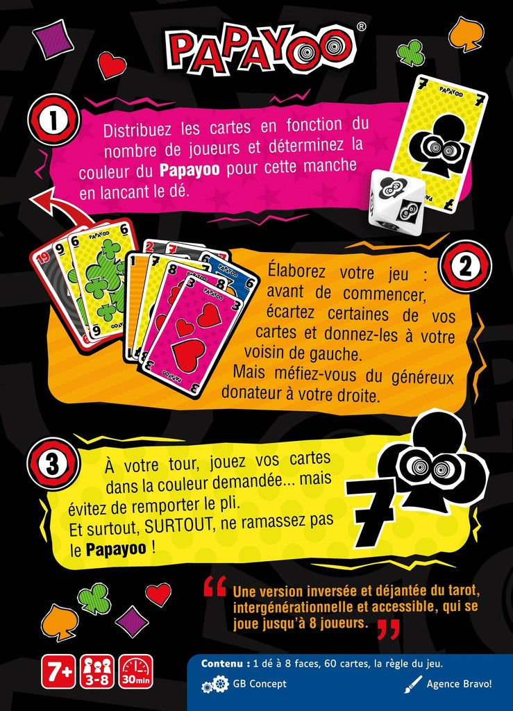 dos de la boîte du jeu papyoo