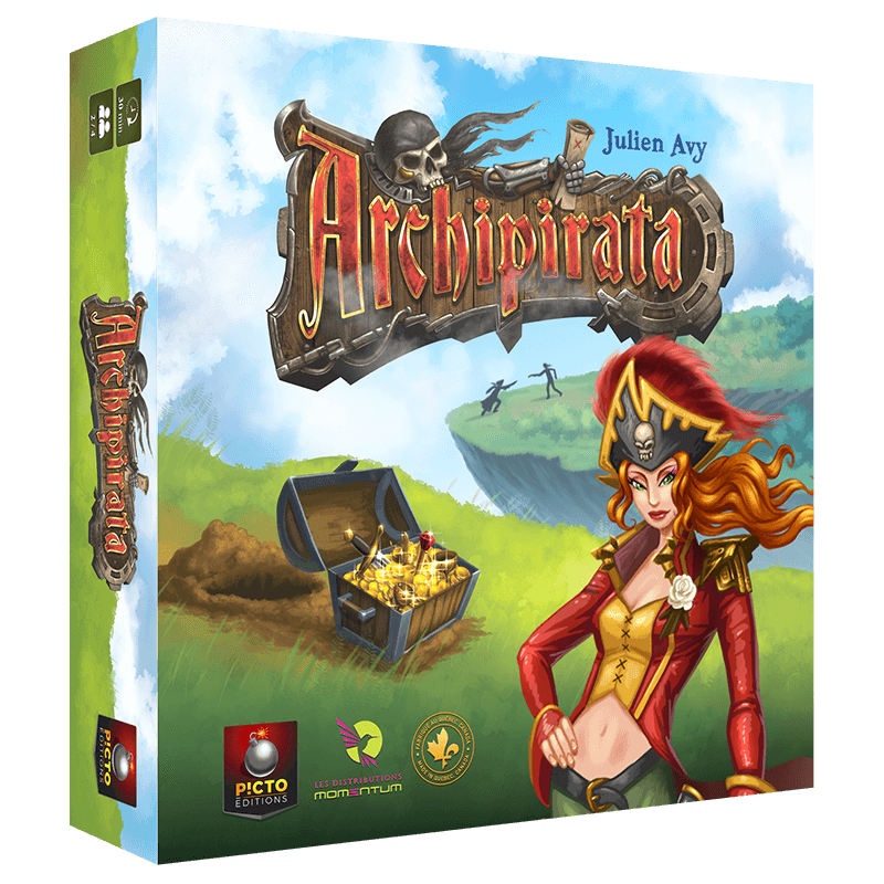 Boite du jeu Archipirata fabriqué au Québec