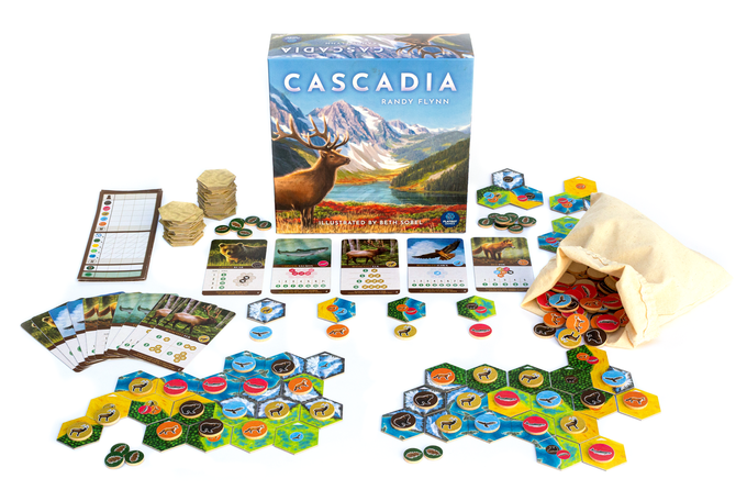 Matériel du jeu Cascadia en Français