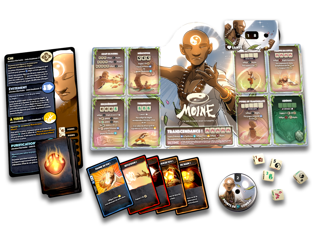 Dice throne, matériel moine
