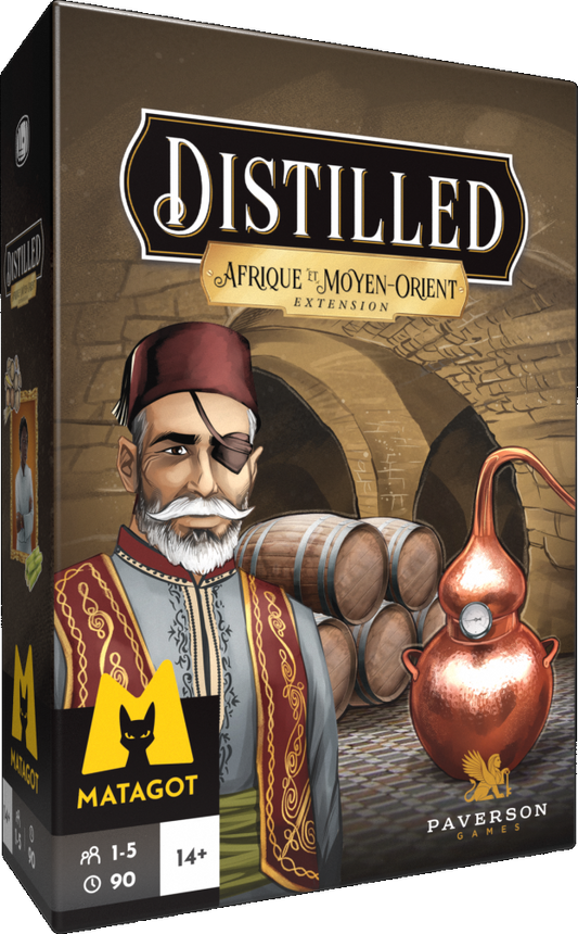 Boîte de l'extension Afrique et moyen-orient pour le jeu Distilled