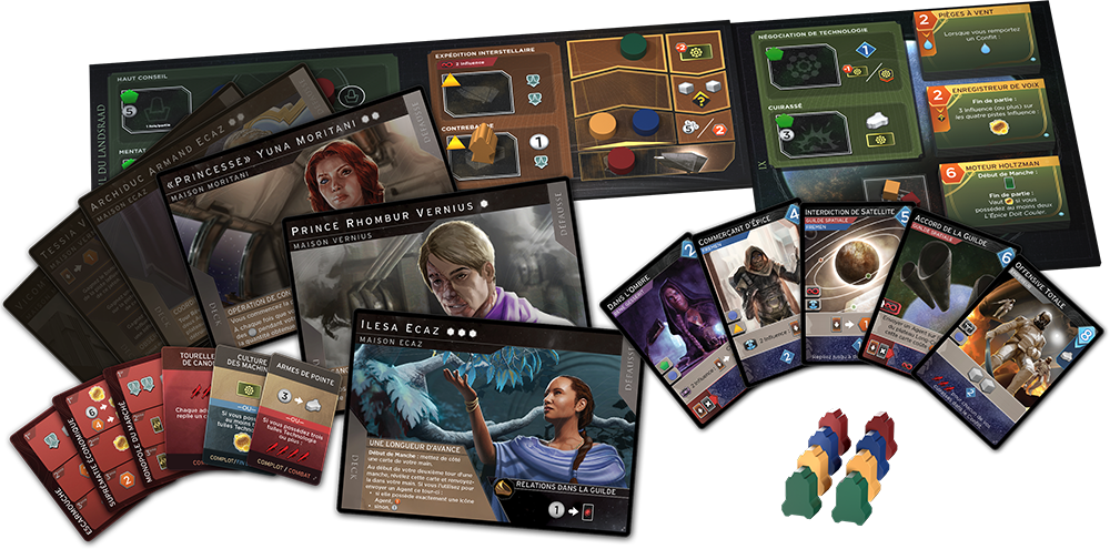 Matériel pour l'extension L'avènement d'IX pour le jeu Dune imperium