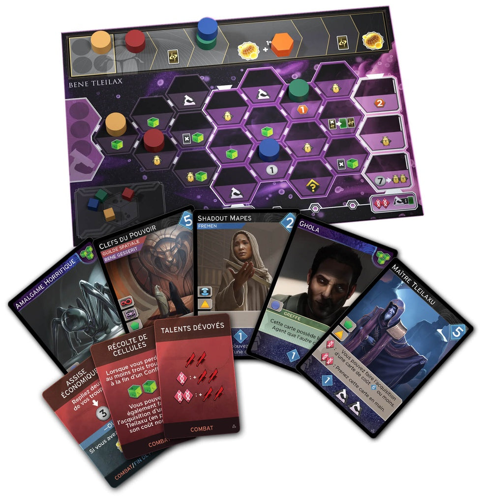 Matériel de l'extension Immortalité pour le jeu Dune imperium