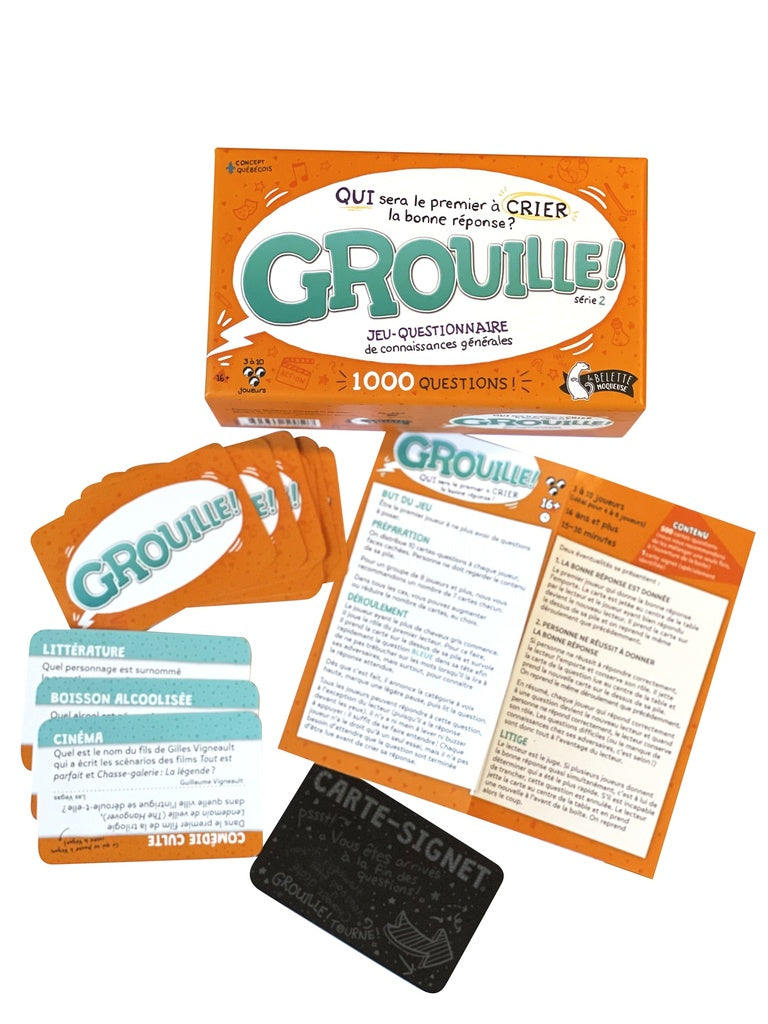 Matériel pour le jeu Grouille 2