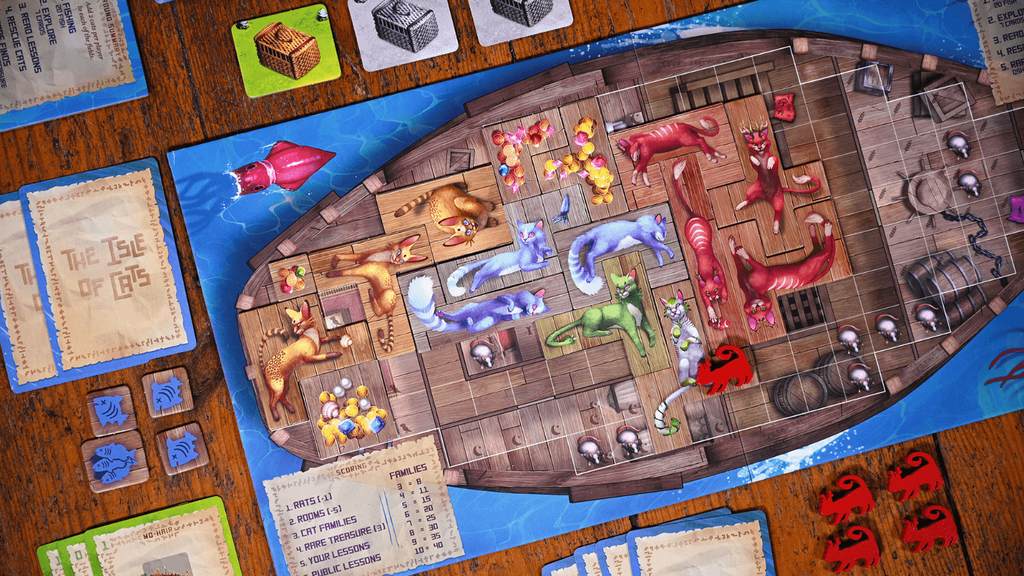 Plateau du jeu l'île des chats