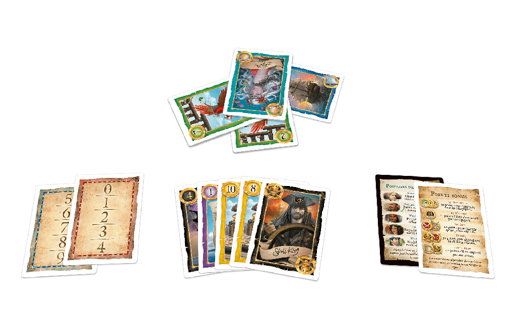 Exemple de cartes du jeu Skull King