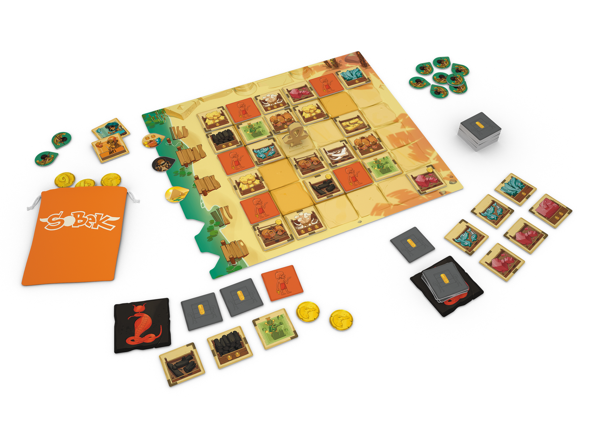 Matériel du jeu Sobek 2 joueurs