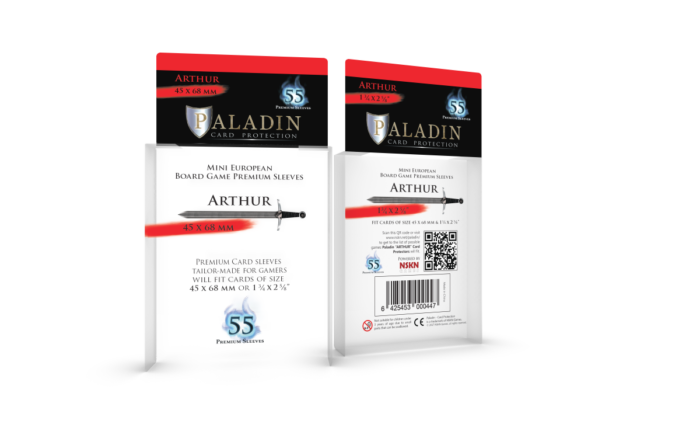 Protège-cartes (Sleeves) - Paladin - Arthur- 45 x 68 mmm