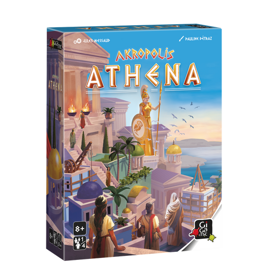 Boîte de l'extension Athena pour le jeu Akropolis