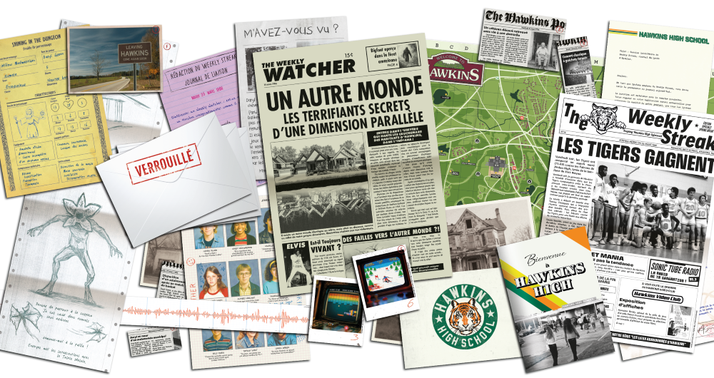 Exemple de matériel contenu dans le jeu dossier criminel dans l'univers de stranger things