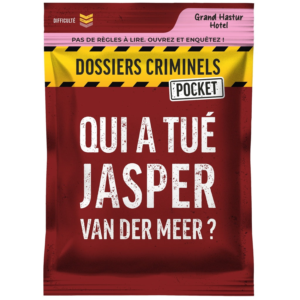 emballage du jeu Dossier Criminel, qui a tué Jasper Van Der Meer en français