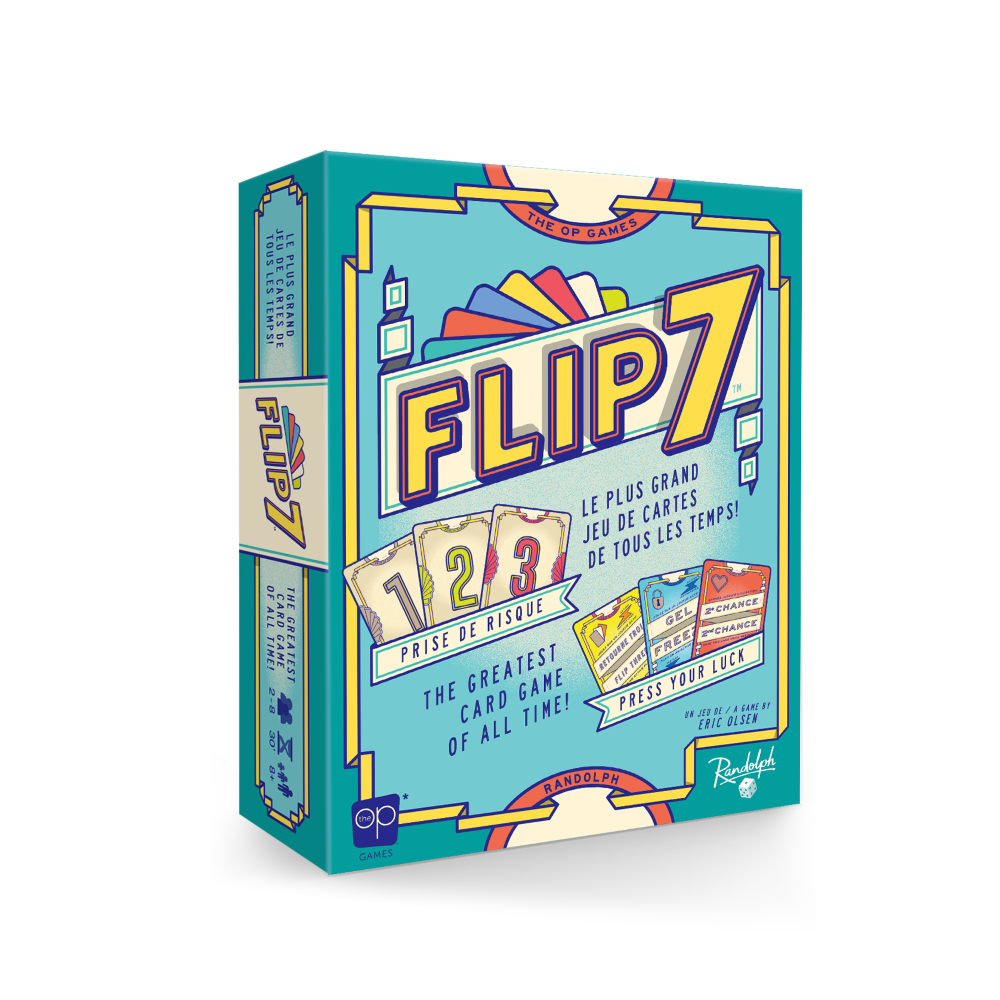 Boîte du jeu Flip 7 en français et anglais