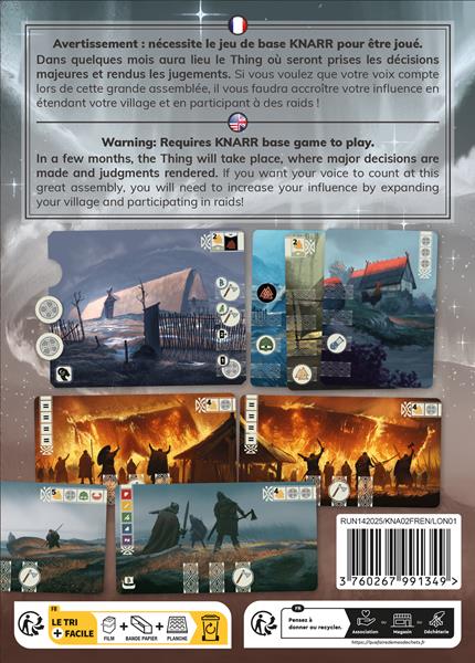 Dos de la boîte de l'estension Skali pour le jeu Knarr