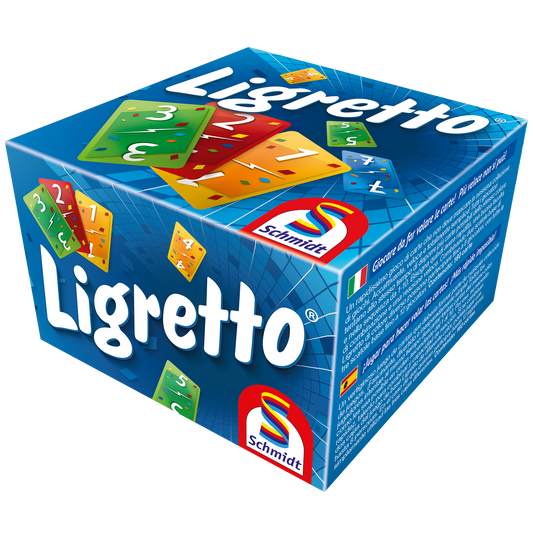 Boîte bleue du jeu Ligretto ar Schmidt