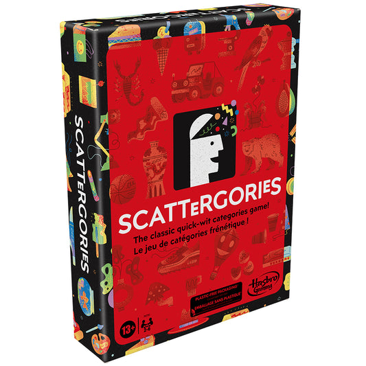 Boîte du jeu scattergories en francais et anglais