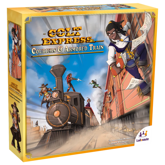 Boîte de l'Extension Convoyeur et train blindé pour le jeu colt express en français
