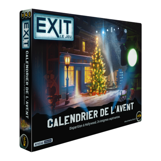 Boîte du jeu EXTI - calendrier de l'avent - Disparition à Hollywood en français