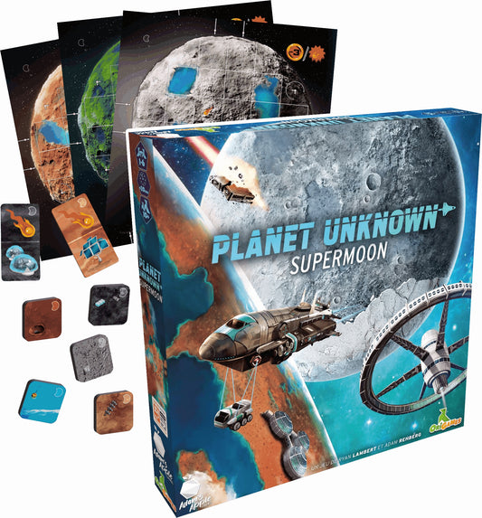 Boîte de l'extension supermoon pour le jeu planet unknow en français
