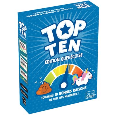 Boîte du jeu Top Ten édition Québécoise en Français